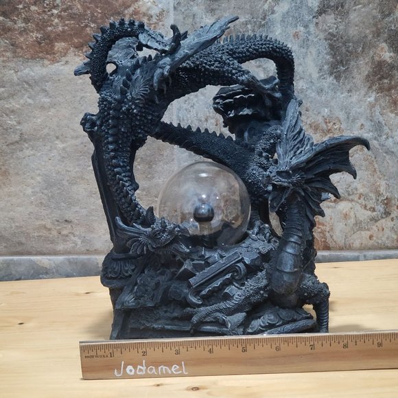 Dark Dragons of the Earth with Plasma Ball Statue - Picture 8 of 14
